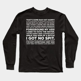 Jaws quotes Long Sleeve T-Shirt